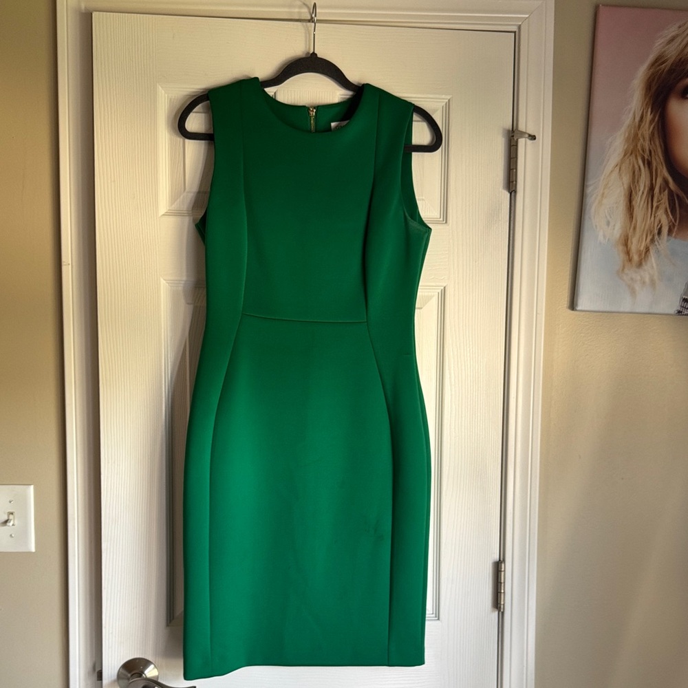 Calvin Klein Vibrant Green Midi Dress